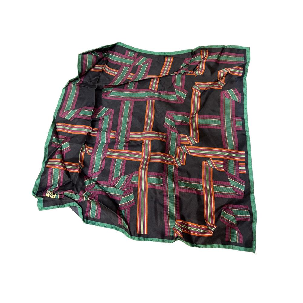 Vintage Silk Handkerchief Bandana Pocket Square Scarf Headband AKM 16.5”